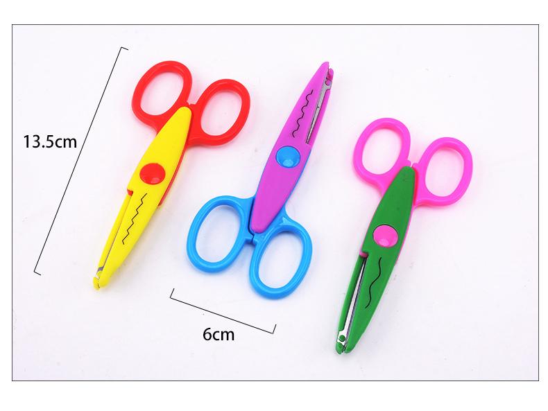 

Children s Safety Art Scissors with Round Tip and Patterned Design Large Serrated