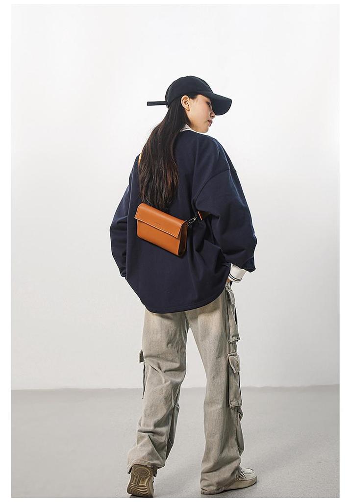 Unisex Korean Style Trendy Square Crossbody Bag Neutral Shoulder & Phone Envelope Bag