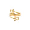 INS-Style Stainless Steel Women's Adjustable Cross Index Ring: Retro, Personality