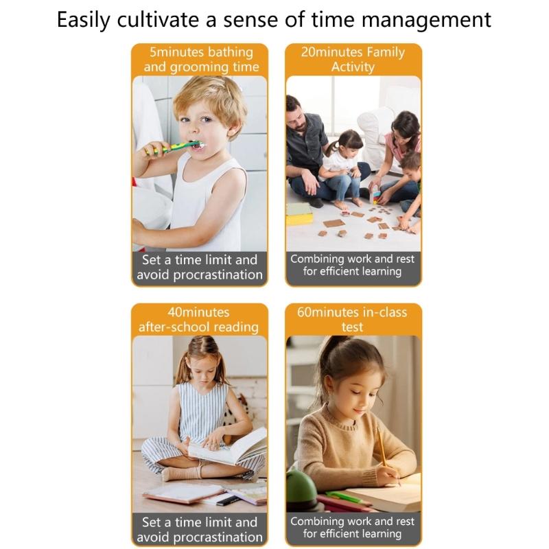 Visual Timer Children Selves-disciplines Tool Countdown 60-Minutes Timer Simple Twist Function For Easy Time Setting