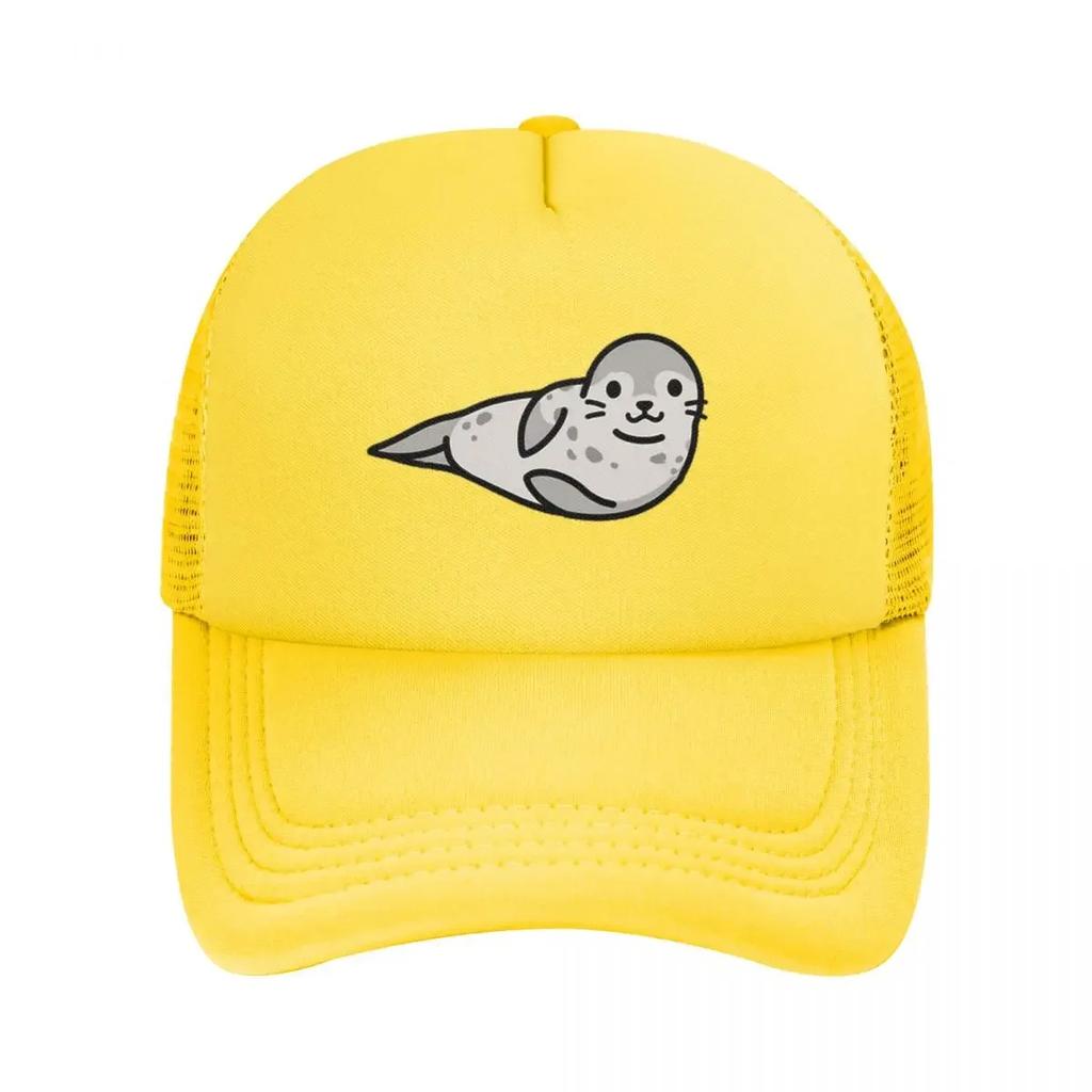 Grey Seal Mesh Baseball Caps Snapback Fashion Baseball Hats Breathable Casual Casquette Outdoor Unisex
