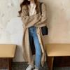 Sweater Women's Coat Autumn and Winter New Loose Large Long Solid Color Knitting Cardigan
