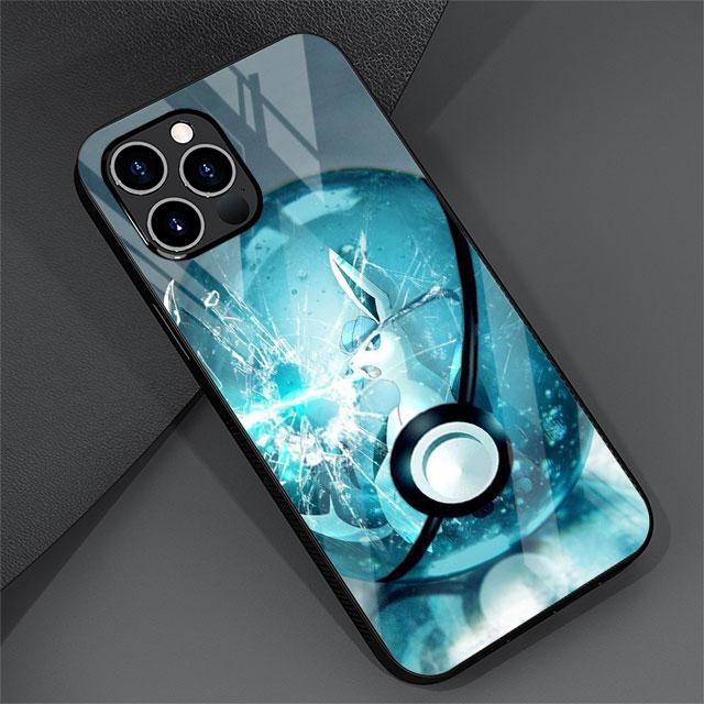 

Funny Pokemon Anime Glass Case For Apple iPhone 14 13 Pro 11 12 7 8 Plus SE 2022 XR X XS Max 6 6S Tempered Phone Cover Cartoon iPhone 12