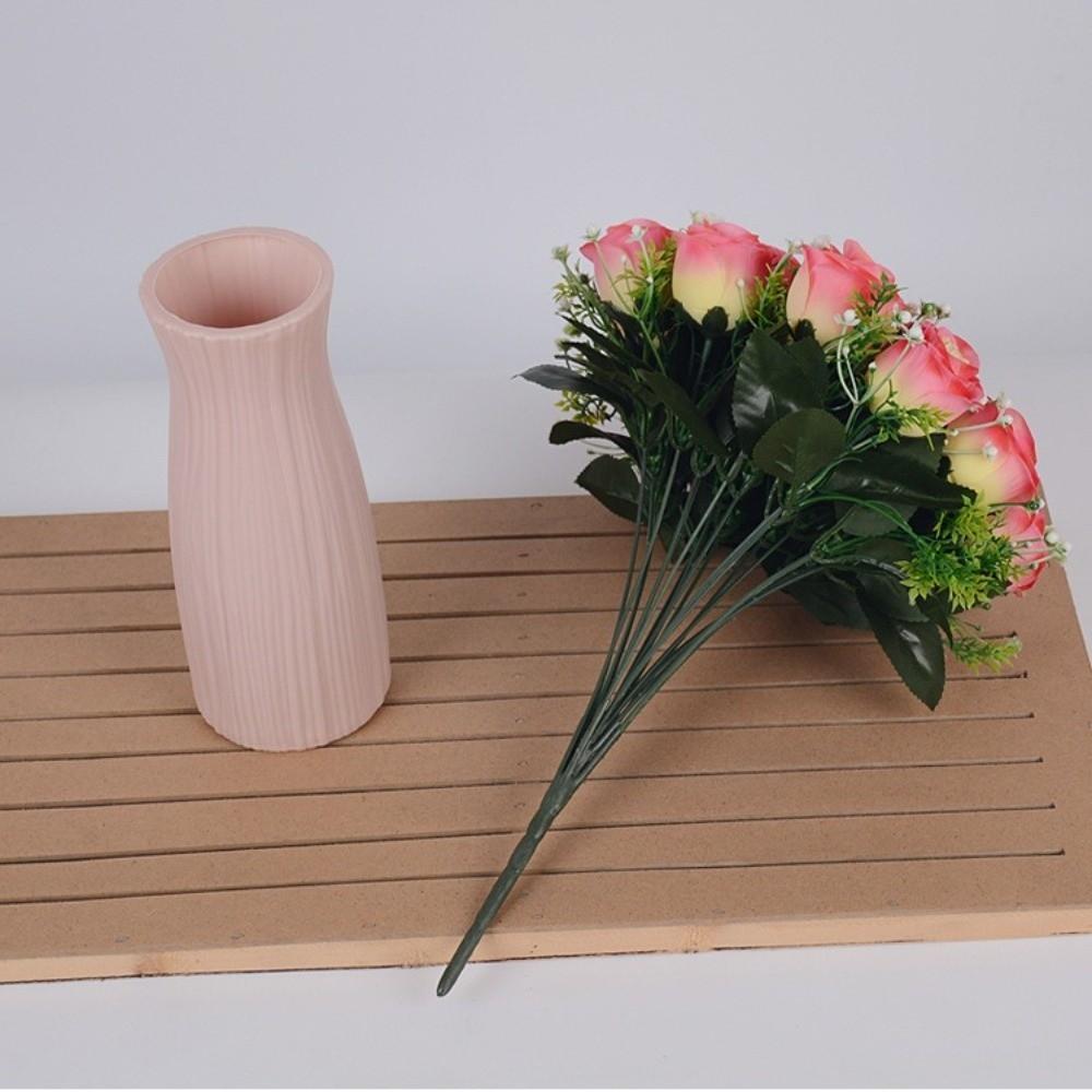 Home Decoration Silk Fake Rose Flowers Bride Bouquet Home Floral Arrangement Party Indoor Decor