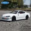 Welly 1/24 Nissan Silvia S15 Alloy Sports Car Model Diecast Metal Racing Vehicles Car Model Simulation Collection Kids Toys Gift