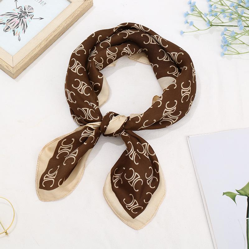 High-End Retro Korean-Style Silk Square Scarf: Versatile Fashion Accessory for Women