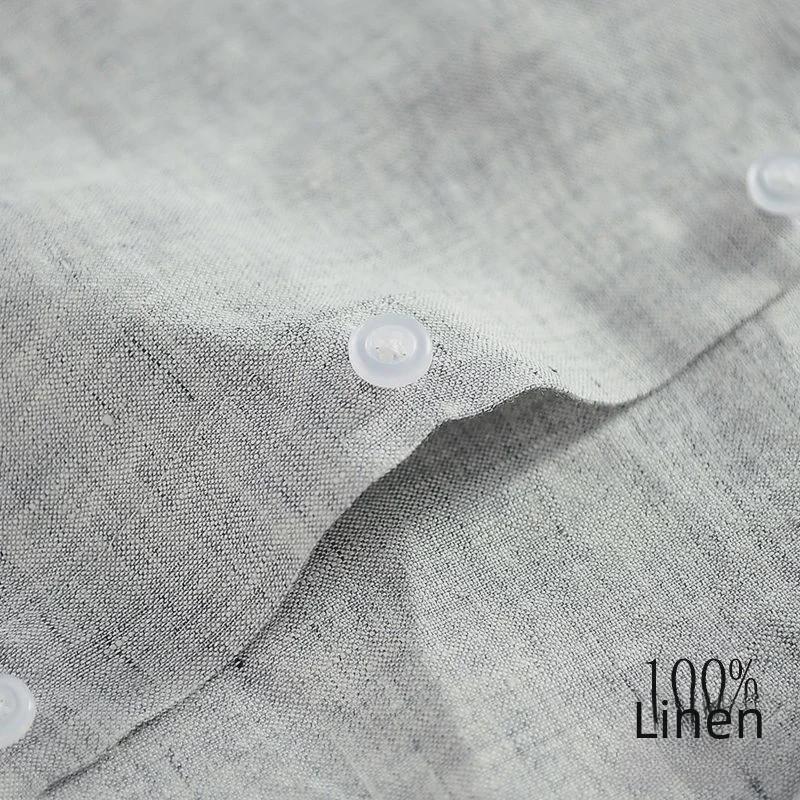 Men's Short-Sleeve Linen Shirt - Summer Casual Loose Fit with Lapel Collar, Cotton and Linen Blend, Plus Size Available