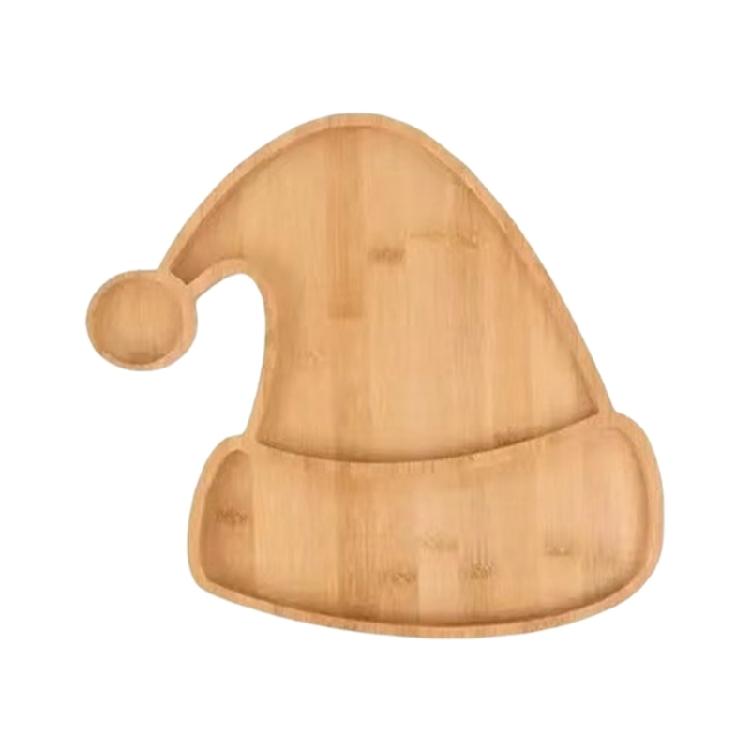 Wood Christmas Serving Plate Multipurpose Snacks Dessert Dish for Holiday Dining Festival Home Decoration Platter