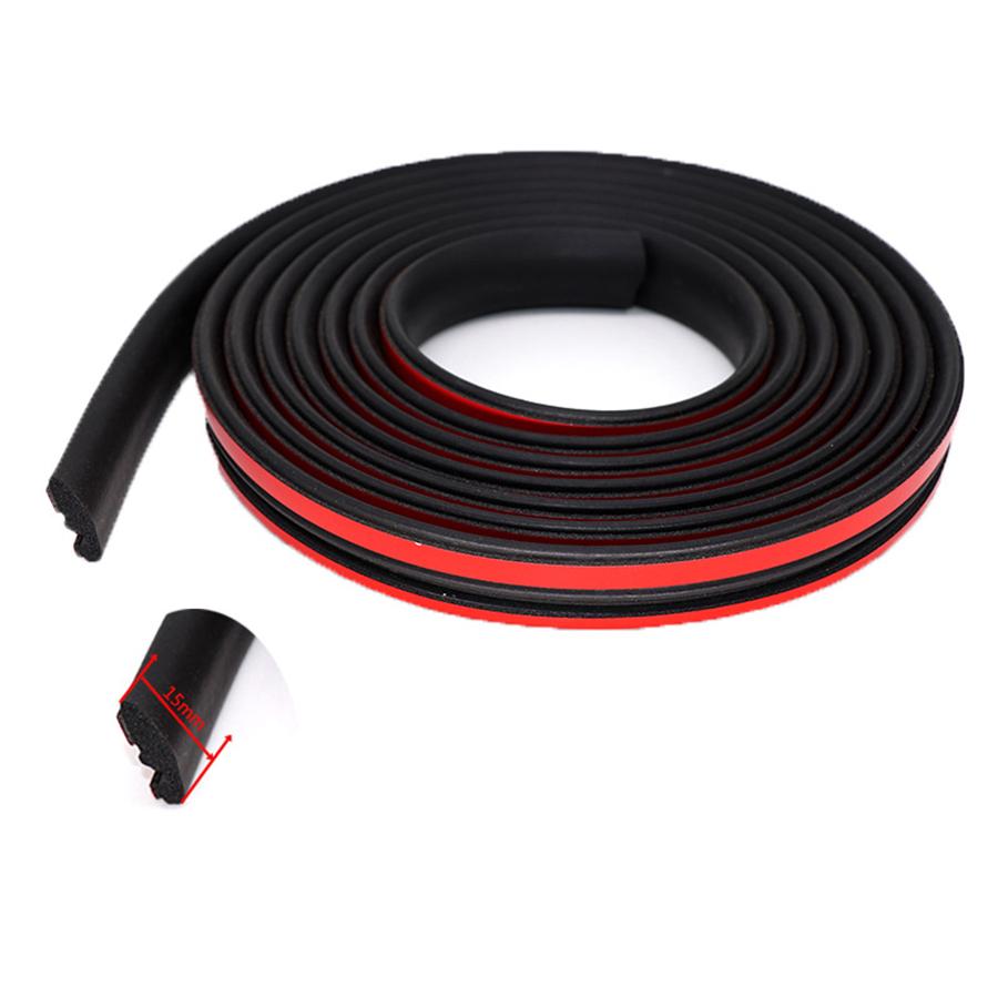 5M Car Windshield Waterproof Seal Edge Trim Rubber Soundproof Weatherstrip Black