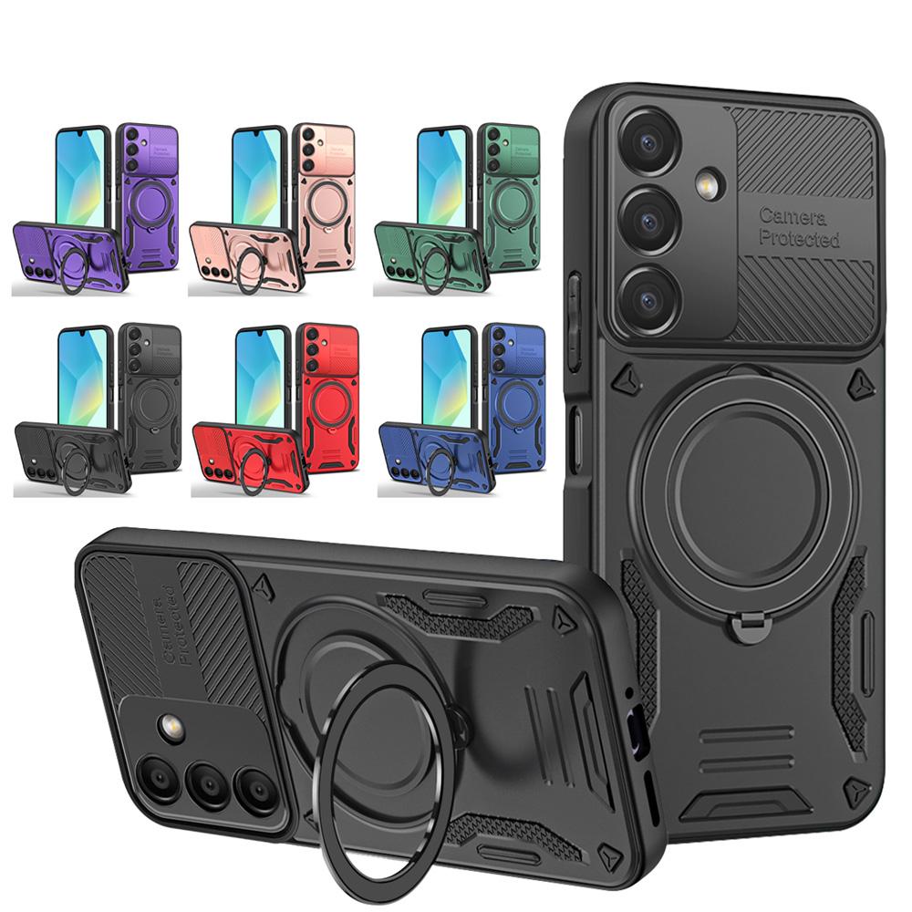 Armor Magnetic Case For Samsung Galaxy A05 A05S A06 A07 A12 A13 A14 A15 A16 A17 A25 A26 A33 A35 A55 A56 4G 5G Ring Bracket Cover