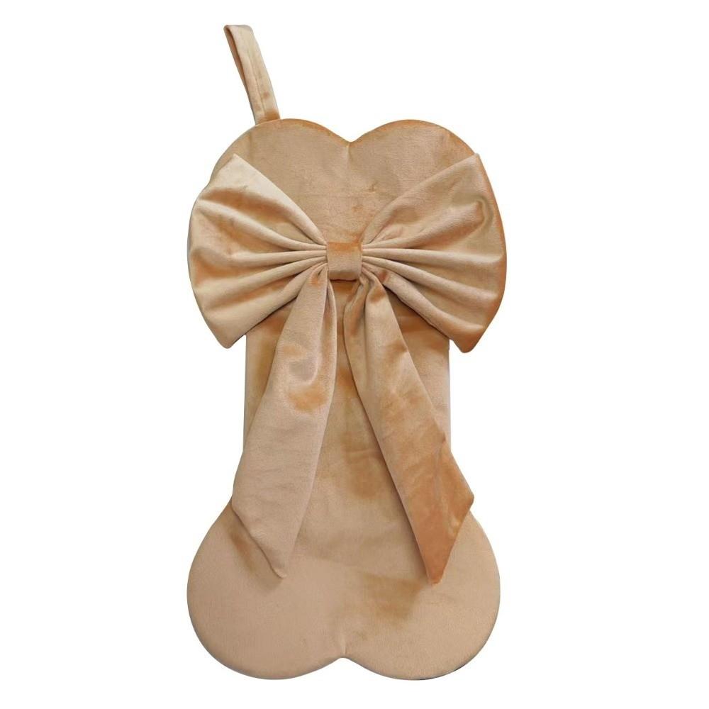 Bone Shape Christmas Gift Bag Home Decoration Hanging Sock Ornaments New Year