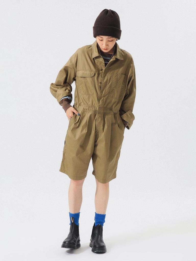 Beams Boy Women's All-in-One Shorts, Beige Free