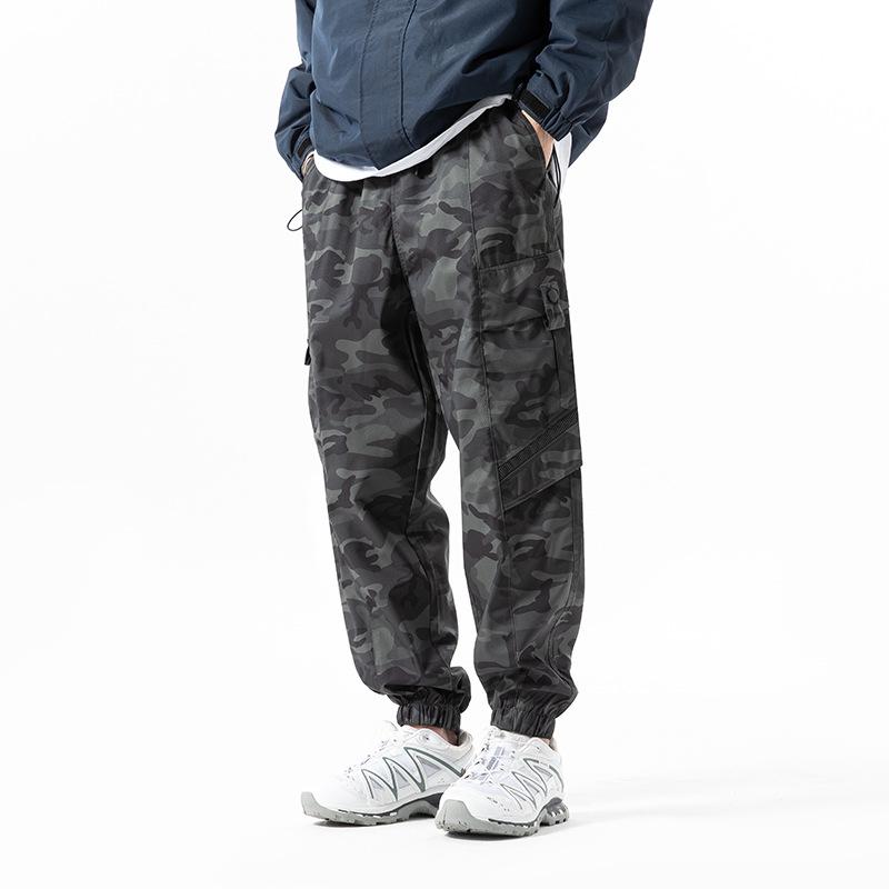 Outdoor Waterproof Soft Case Functional Charging Casual Pants Men's Pants Fashion Camouflage Loose Tied Feet Breathable Spring and Autumn