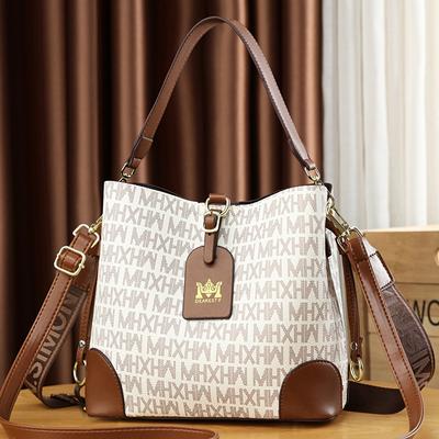 Bag Women's 2025 New Pu Popular Large-capacity Bucket Bag High-end Shoulder Messenger Bag Women's Bag Women's Hand-held