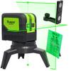 Huepar 9211CG Green Laser Green Cross Line Laser with Automatic High Line Beam Ground 2 2 Points 2-Line Level, 2-Point Leveling, Brightness, 110° &