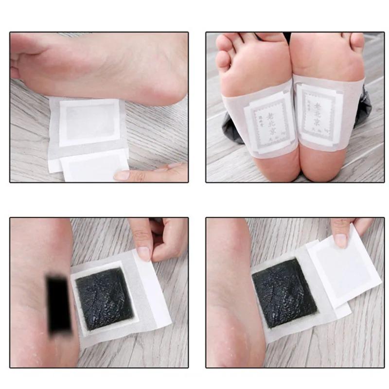 Alte Peking Fußpaste Mai Gras Bambusessig Fußpaste Verbessern Sie den Schlaf Lindern Sie Stress Feuchtigkeit Fußpflaster 1/10/30 STK Stk