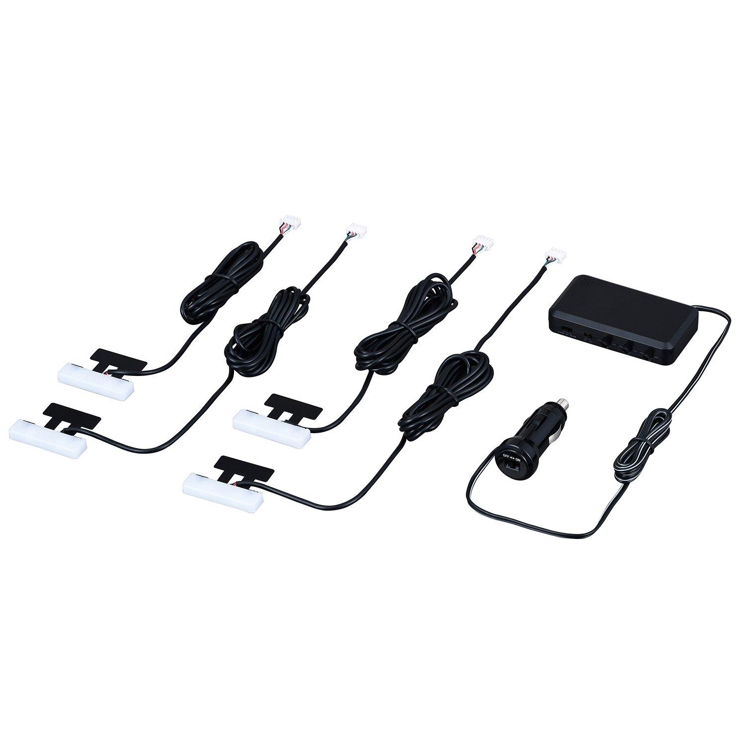 

SEIWA Бесконечное сияние Светодиодный напольный светильник с датчиком звука для использования в помещении F289 с регулировкой цвета, чёрный