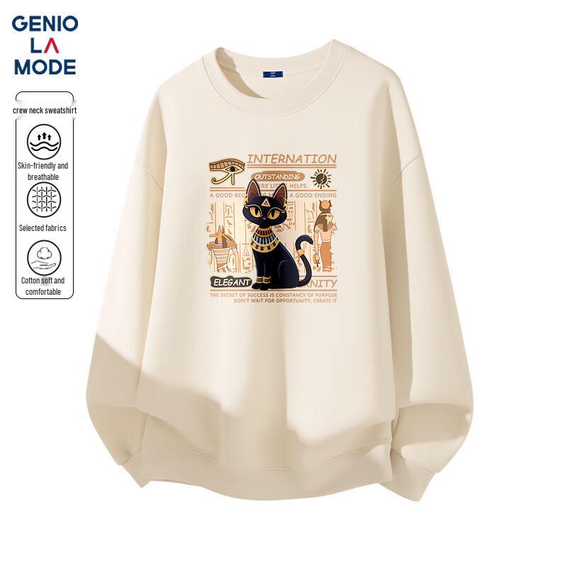 

GENIOLAMODE Мужской модный свитшот с принтом и круглым вырезом 3XL