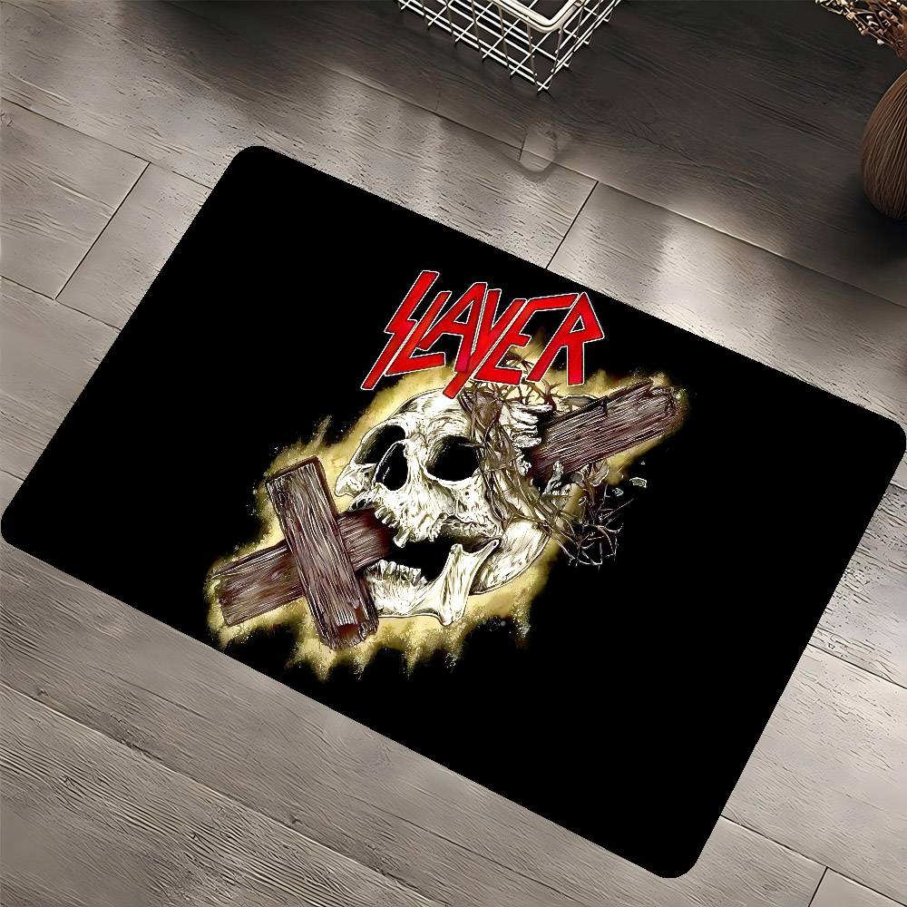 S-Slayer Heavy Metal Band Musik Dörrmatta Barnrum Sovrum Dekoration Balkong Halkfri Dörrmatta Vardagsrum Dörrmatta Områdesmatta