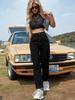 Women's High-Waist Straight-Leg Fashionable Skinny Jeans