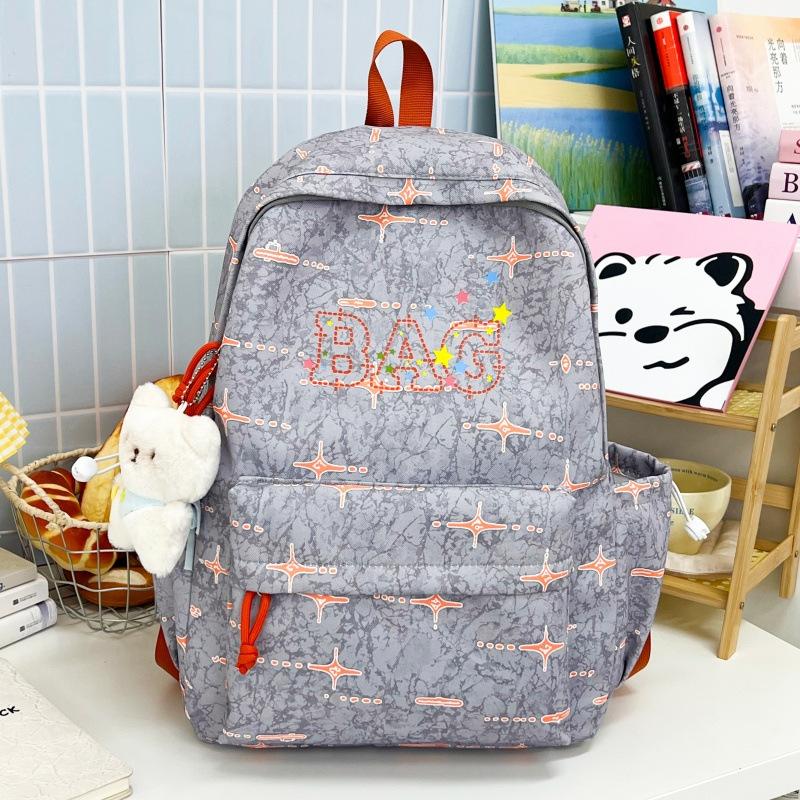 Schoolbag Korean version of college style versatile school backpack commuting schoolbag female junior high school students high value ins large