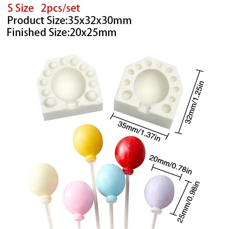 

Small Balloon Design Silicone Mold 3D Oval Fondant Chocolate Mould Gumpaste Clay Candle Making Cake Decorating Tools Bakeware