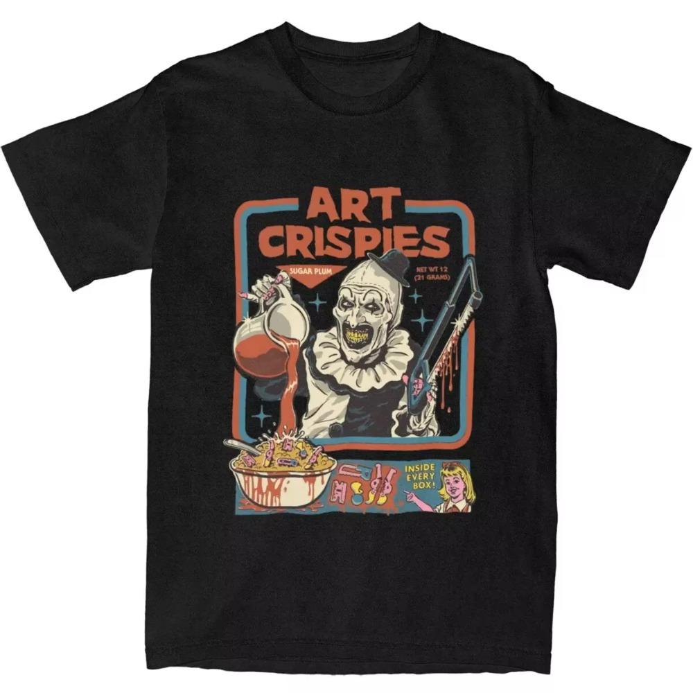 Art Crispies Terrifier Clown Shirt Bekleidung Herren Damenmode Retro Horror T-Shirt Kleidung Grafikdruck