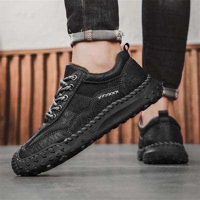 Fashion 2025 New Leather Mens Casual ShoesMen Treking Footwear  Leisure Walk Man Flats New Arrival Driving Shoes All-match Hiking Shoes