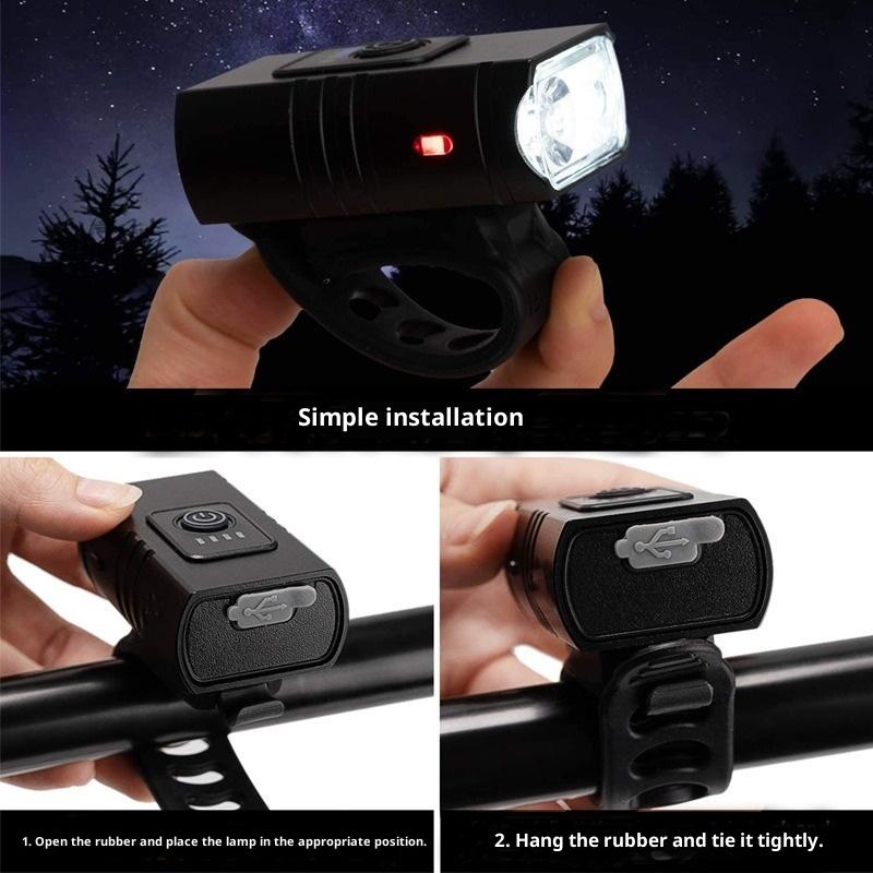 Luce per Bicicletta Ricaricabile Mini Luce di Sicurezza Notturna Fanale Posteriore Lampada per Bicicletta Anteriore Posteriore LED Evidenziazione Fanale Posteriore da Ciclismo Luce per Bicicletta