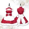 [Milky Time] Christmas Santa Costume, Maid Dress with Ribbon (Maid Santa)