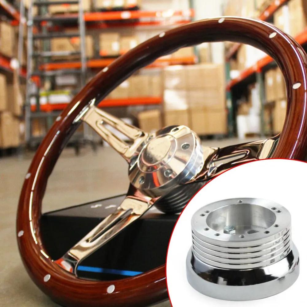 New 5 6 Hole Car Steering Wheel Hub Adapter Polished Short Hub Connector Kit Aluminum Car Accessories for Chevrolet GMC Pontiac