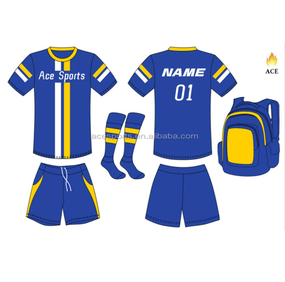 Custom Sublimation Customized Full Soccer Kit Set for Adult Men Football Shirt and Soccer Uniforms for Soccer Wear Genre