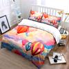 Colorful Hot Air Balloon Decor Soft Comfortable Duvet Cover Bedding Set Included 1*Duvet Cover & 2*Pillowcases, Gift