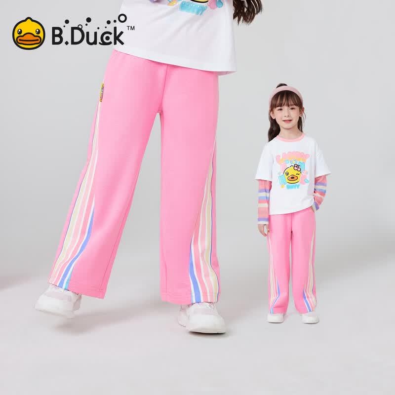B.Duck Girls Casual Wide-Leg Trousers 120