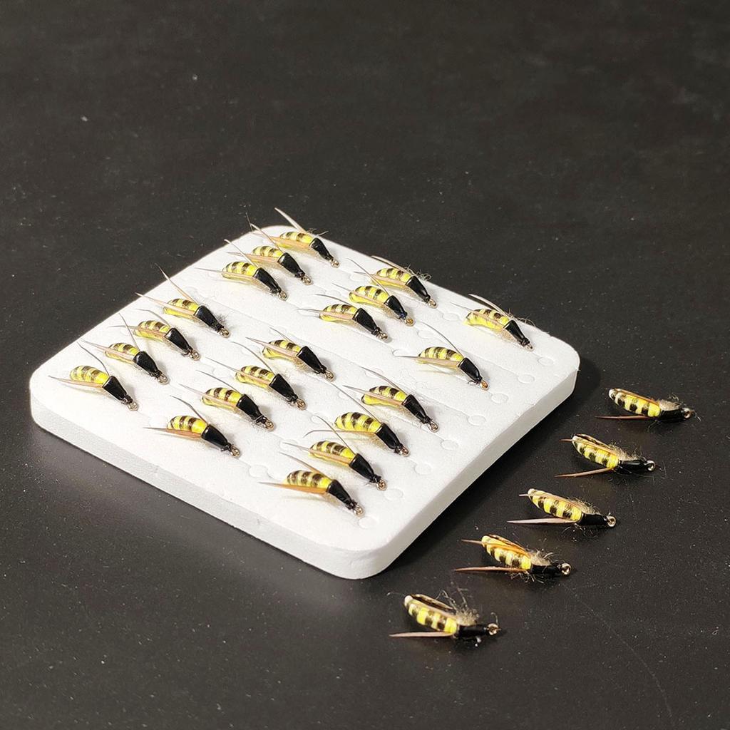 21Pcs-with Flies Box Fly Fishing Flies Artificial Wet Flies Bait for Fishing Trout/Perch Fishing Lure Artificial Nymph Bait Fishing Bait Hook Size #10