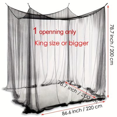 Sexy Moskitonetze Palast Vier Türen King/Queen Doppelgröße Zuhause Einzelbetten Insektenschutz Outdoor Quadratisch Grace Weiß Baldachinnetz