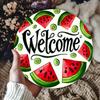 Vintage Watermelon Aluminum Sign Welcome Wall Decor Garage Farmhouse Patio Weatherproof