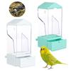Parrot Cage Automatic Feeder Transparent Food Dispenser with Anti Waste Tray for Pigeon Canary and Finch