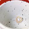 10pcs Metal Button Sewing Clothing Coat Accessories DIY Craft Inlaid Pearl Decorative High-Grade Heart-shaped Button Golden 23MM