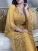 2023 Spring/Summer Women's Embroidered Rhinestone Kaftan Evening Gown