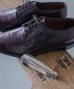 Saphir Silver Metal Shoehorn 13Cm Leather Strap Portable Mini Shoehorn