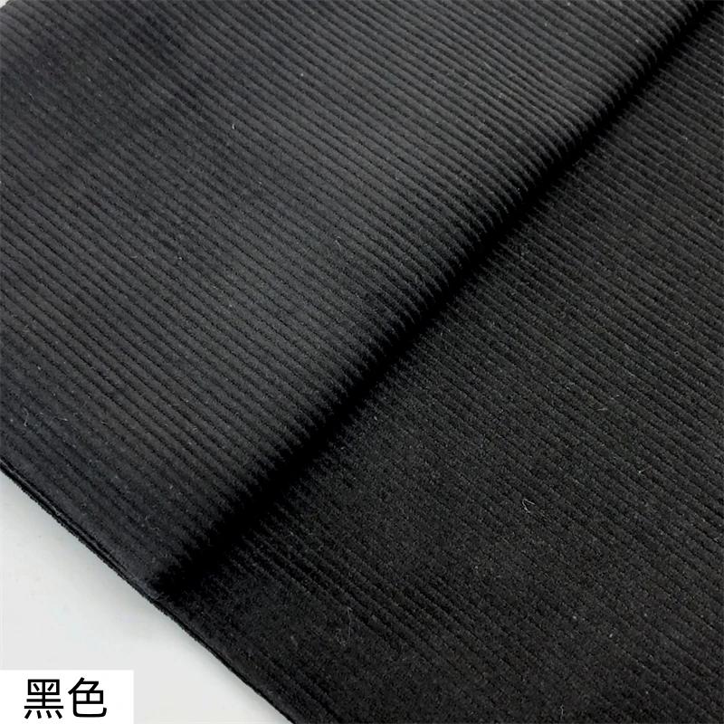 Pure Cotton Corduroy Fabric Medium Striped By The Meter for Clothes Dresses Pants Coats Sewing Cloth Soft Breathabe White Blue