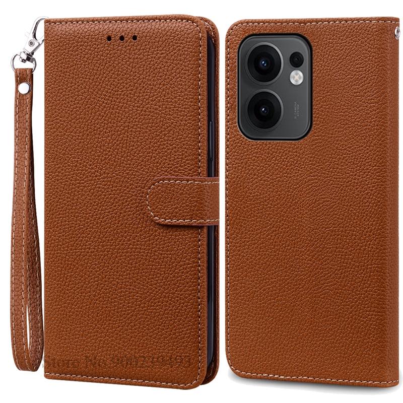 Reno 13F Case For Oppo Reno 13F Case Leather Flip Wallet Cover For Oppo Reno 13F 5G Case Soft Book Cover Coque Fundas Shell