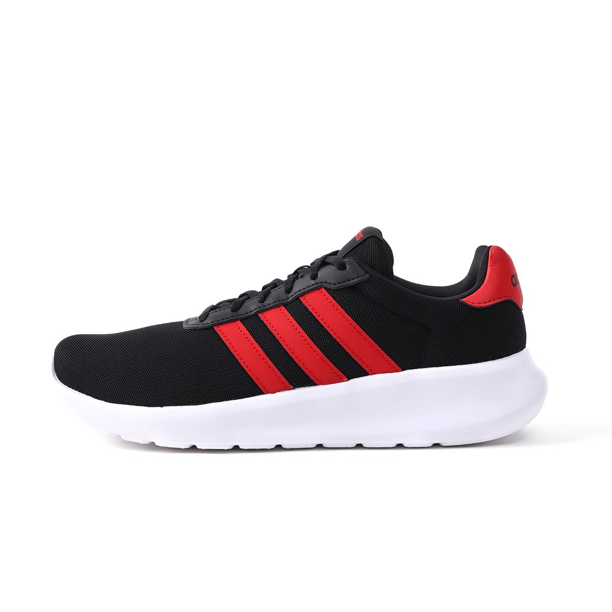 

Adidas LITE RACER 3.0 Breathable And Lightweight Low top Running Shoes Men s Black Red Sneakers HP6095 42