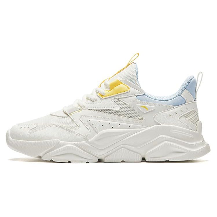 

Anta Lifestyle Series Shock Absorbing Non-Slip Low-Top Casual Shoes Women sneakers White Yellow Blue 922428822-3 40