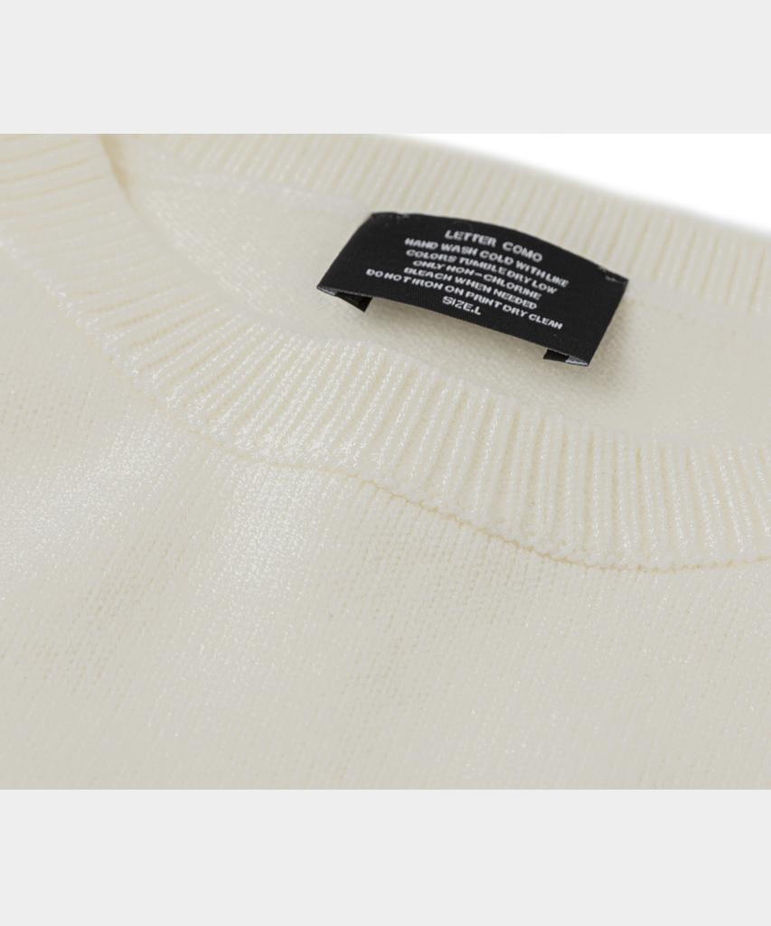 LETTERCOMO Essential Daily Round Knit Ivory