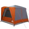 5 Person Family Tent Gray and Orange 333 x 317 x 194 cm