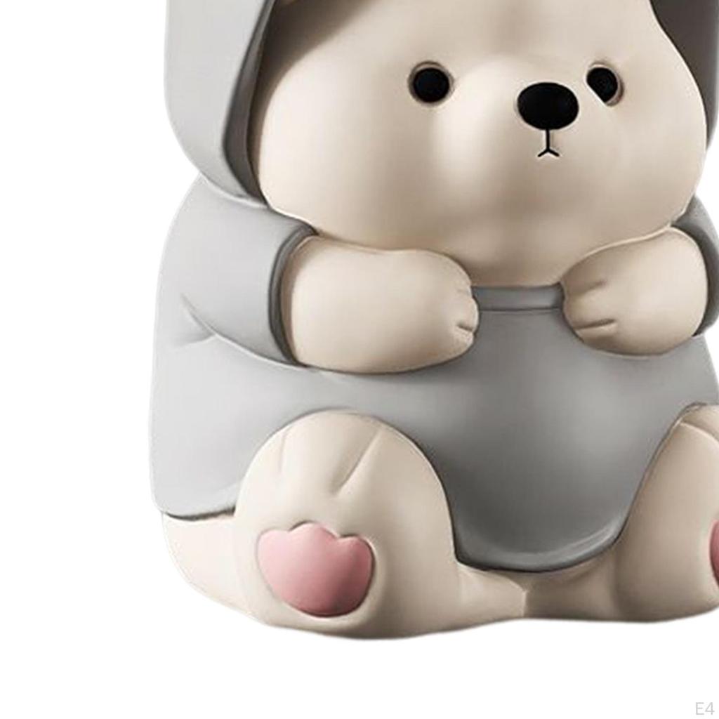 Adorable Bear Figurine Cabinet Decor Office Shelf Balloon Figure Resin Statue