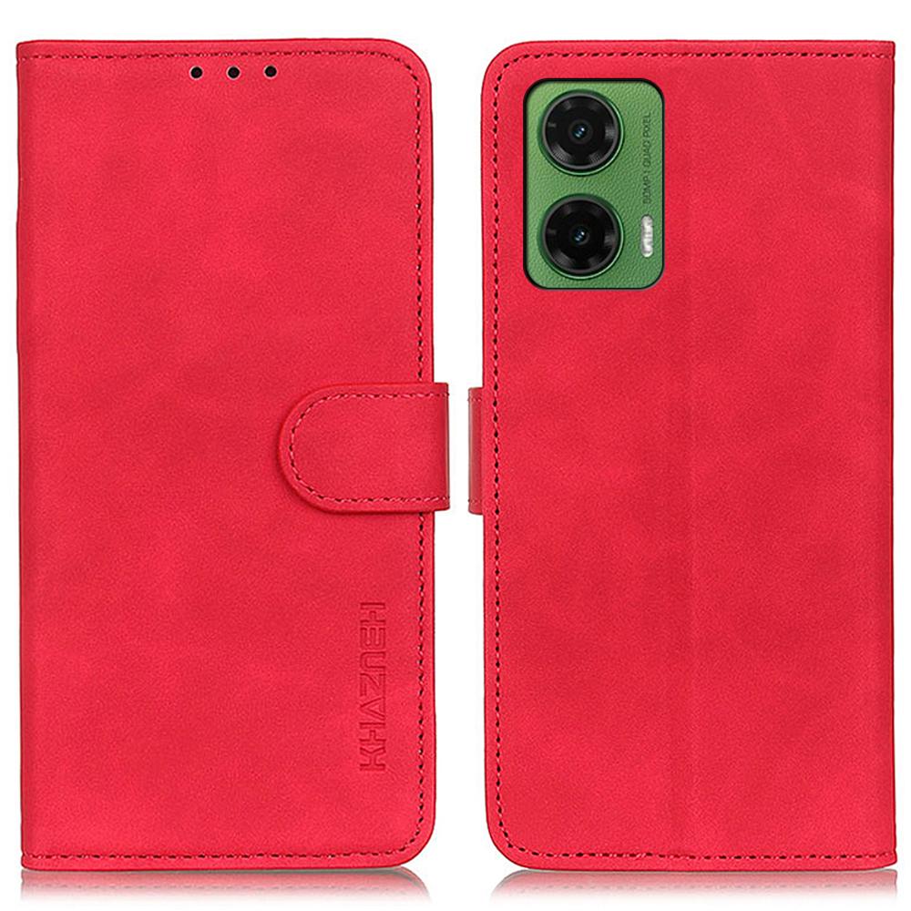 For Motorola Moto G35 5G Case PU Leather Retro Texture Phone Cover