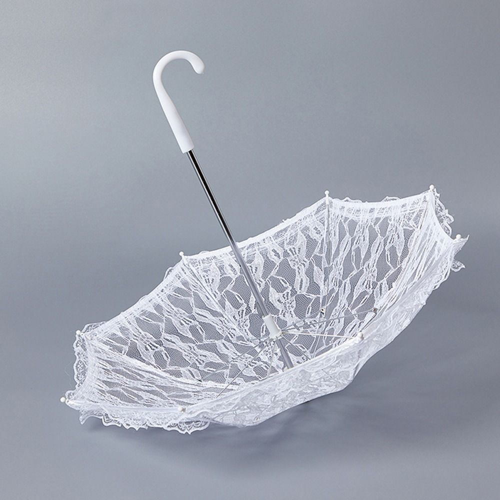 Elegant Lace Women's Lace Umbrellas Hollowed Out Bride Prop Umbrella  Photography Props